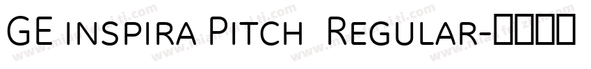 GE inspira Pitch  Regular字体转换